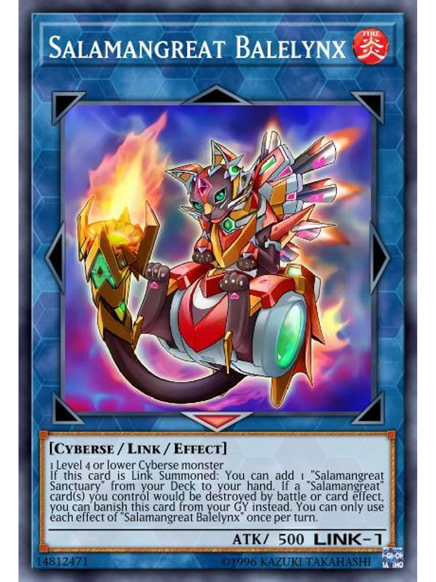 Salamangreat Balelynx - LD10-EN012 - Rare 1st Edition 1