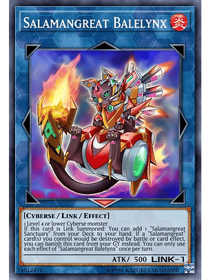 Salamangreat Balelynx - LD10-EN012 - Rare 1st Edition