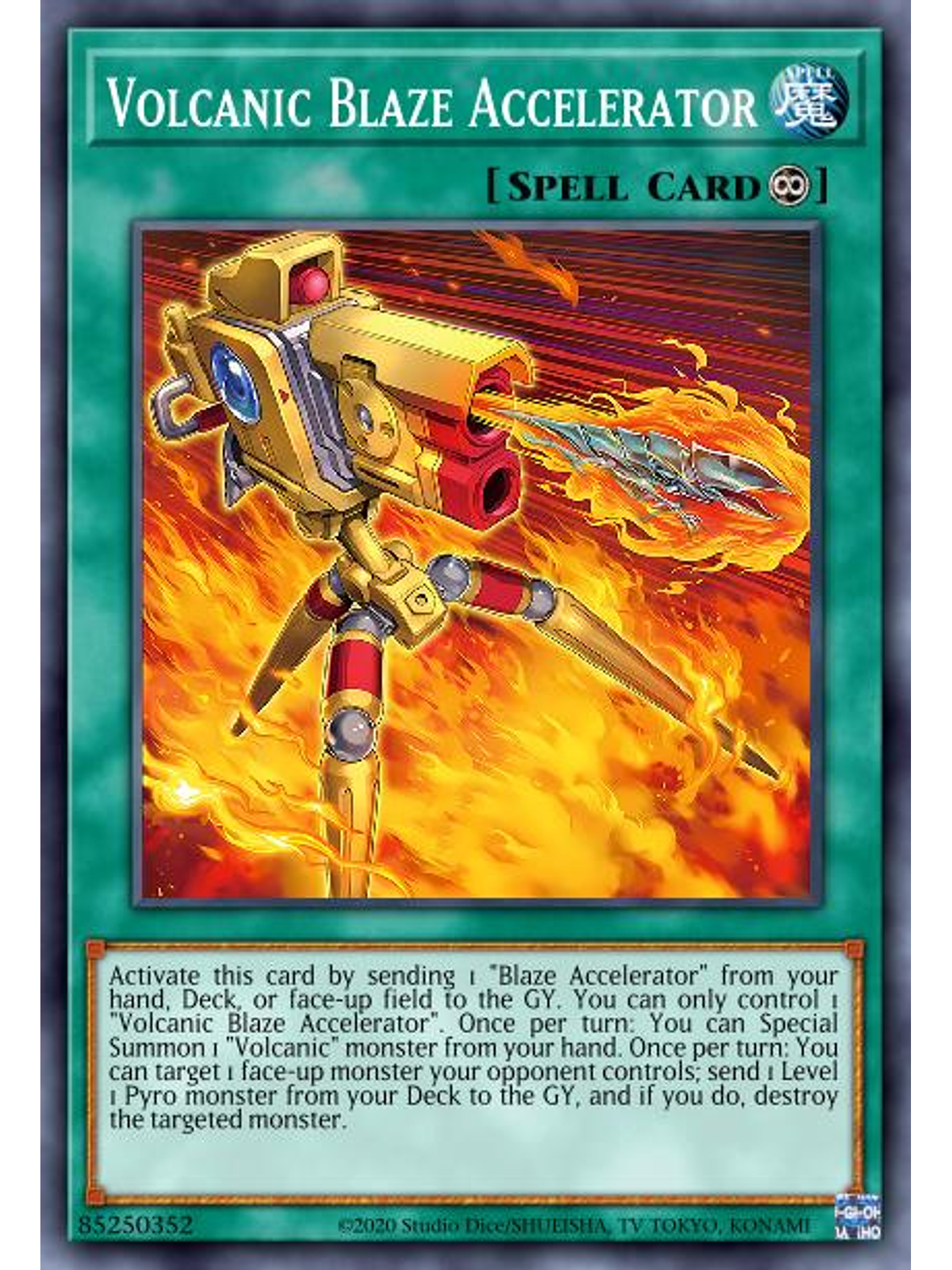 Volcanic Blaze Accelerator - LD10-EN021 - Super Rare 1st Edition 1