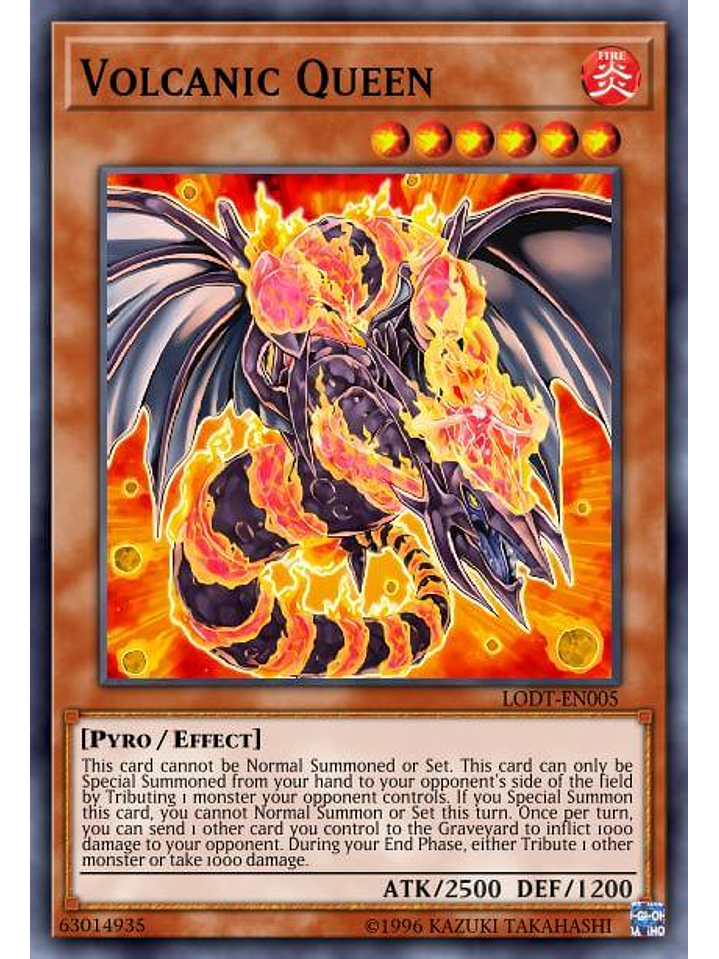 Volcanic Queen - LD10-EN028 - Common 1st Edition 1