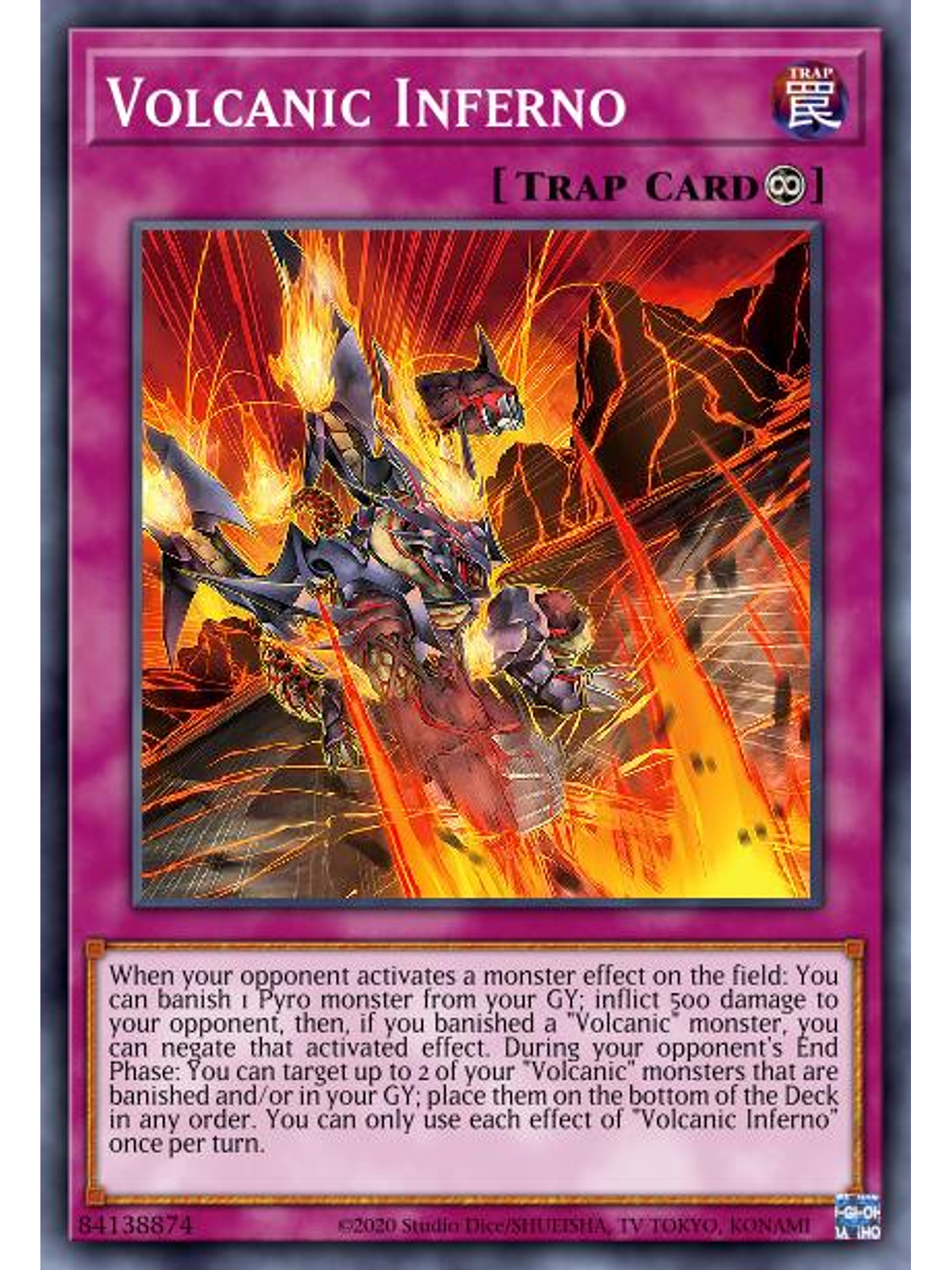 Volcanic Inferno - LD10-EN024 - Super Rare 1st Edition 1
