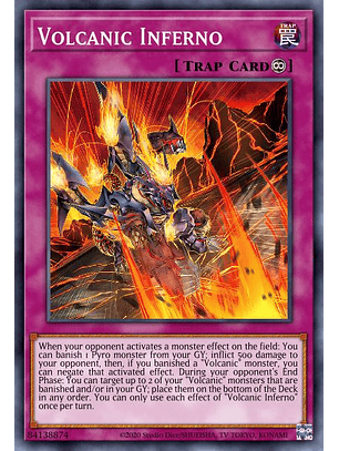 Volcanic Inferno - LD10-EN024 - Super Rare 1st Edition