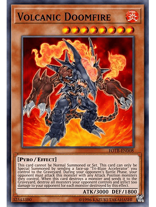 Volcanic Doomfire - LD10-EN029 - Common 1st Edition