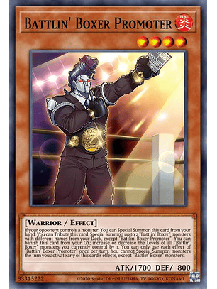 Battlin' Boxer Promoter - LD10-EN034 - Ultra Rare 1st Edition