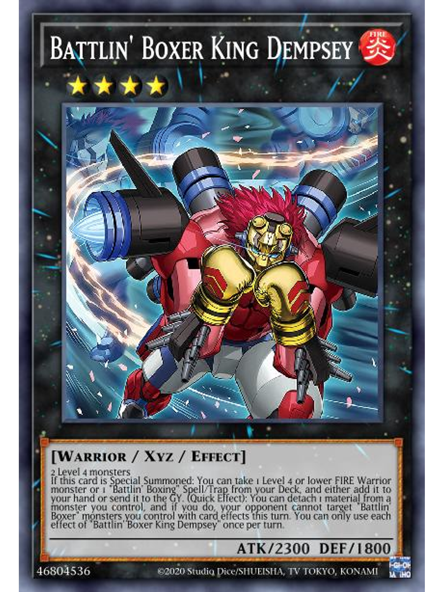 Battlin' Boxer King Dempsey - LD10-EN036 - Ultra Rare 1st Edition 1