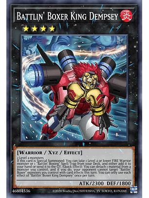 Battlin' Boxer King Dempsey - LD10-EN036 - Ultra Rare 1st Edition