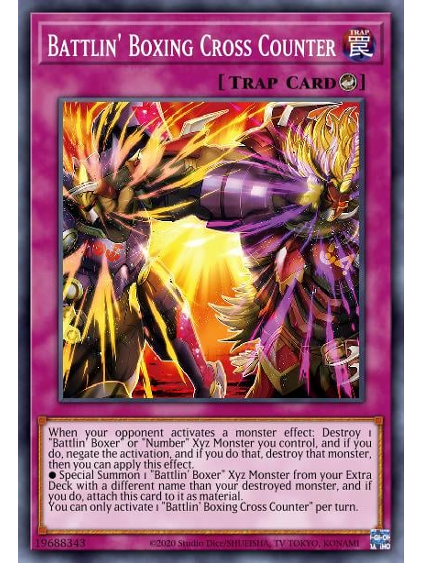 Battlin' Boxing Cross Counter - LD10-EN038 - Super Rare 1st Edition 1