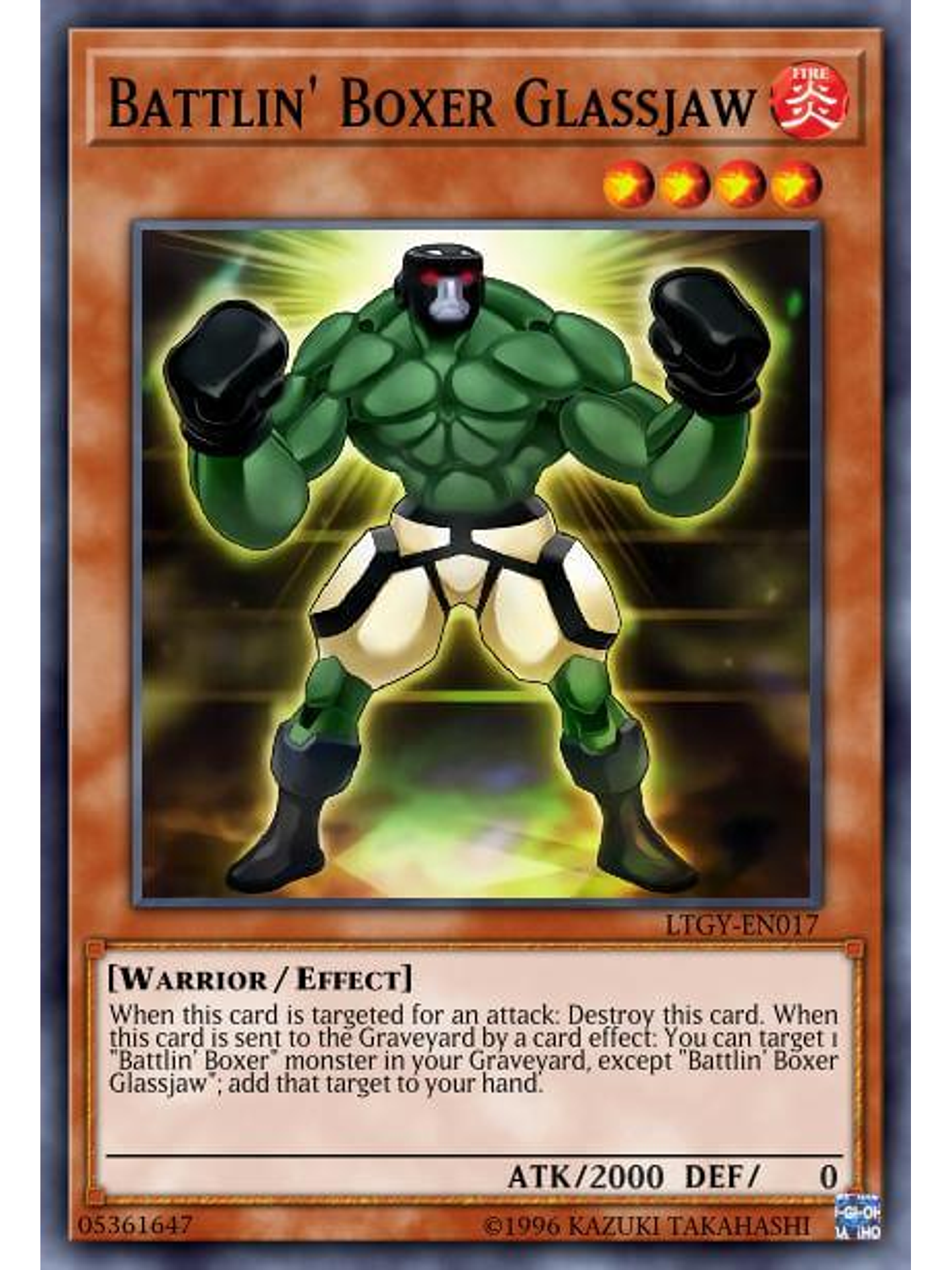 Battlin' Boxer Glassjaw - LD10-EN040 - Common 1st Edition 1