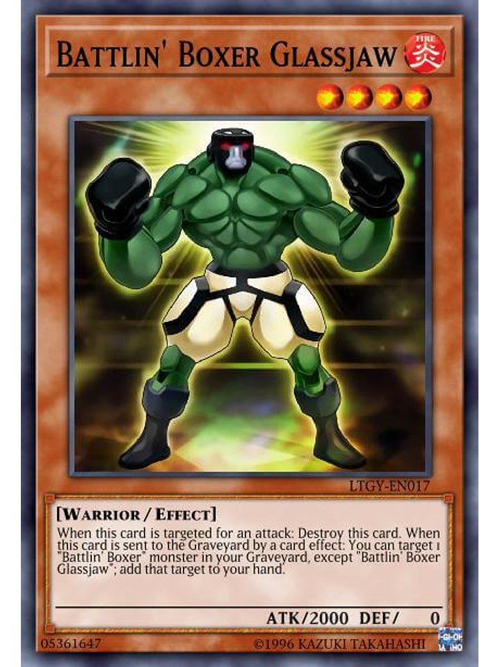 Battlin' Boxer Glassjaw - LD10-EN040 - Common 1st Edition 1