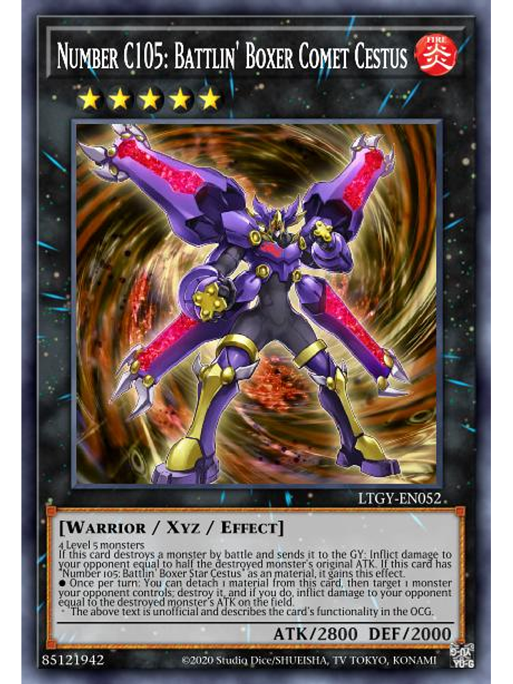 Number C105: Battlin' Boxer Comet Cestus - LD10-EN043 - Common 1st Edition 1