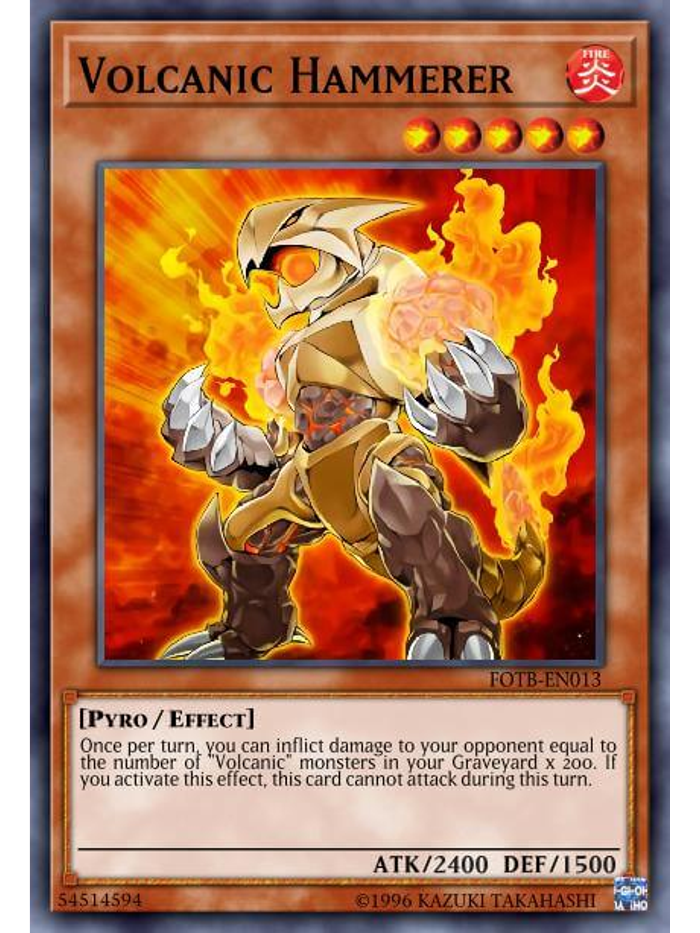 Volcanic Hammerer - LD10-EN052 - Common 1st Edition 1