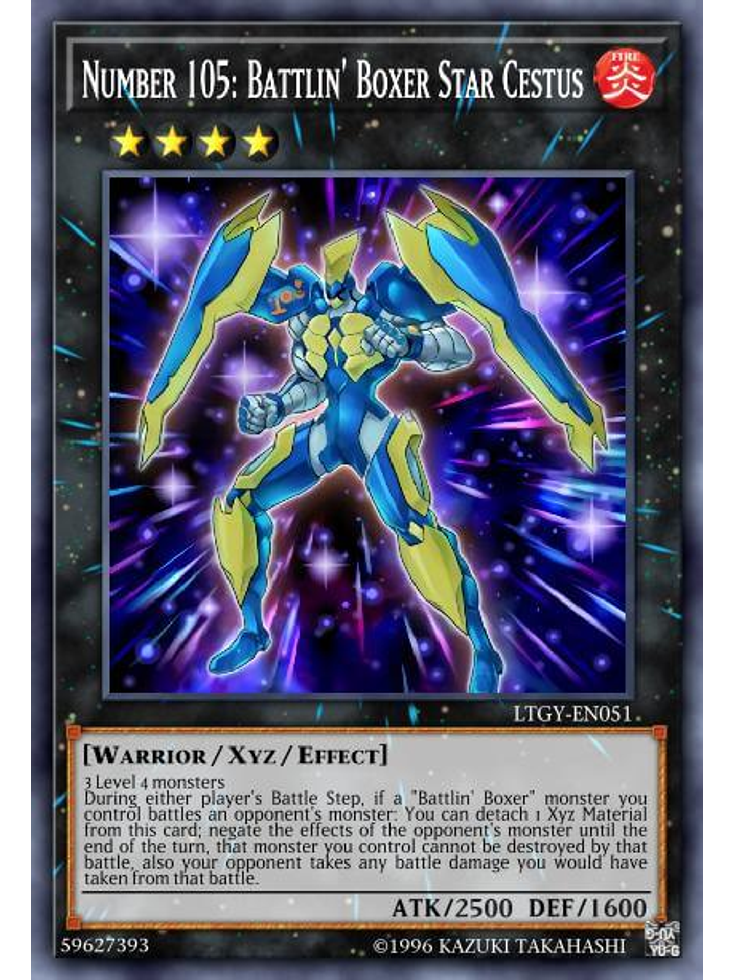 Number 105: Battlin' Boxer Star Cestus - LD10-EN042 - Common 1st Edition 1