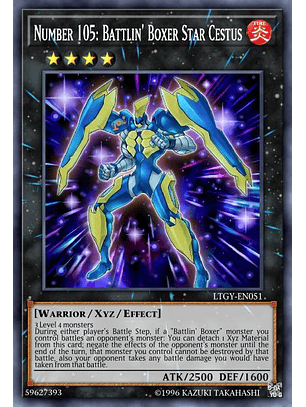Number 105: Battlin' Boxer Star Cestus - LD10-EN042 - Common 1st Edition