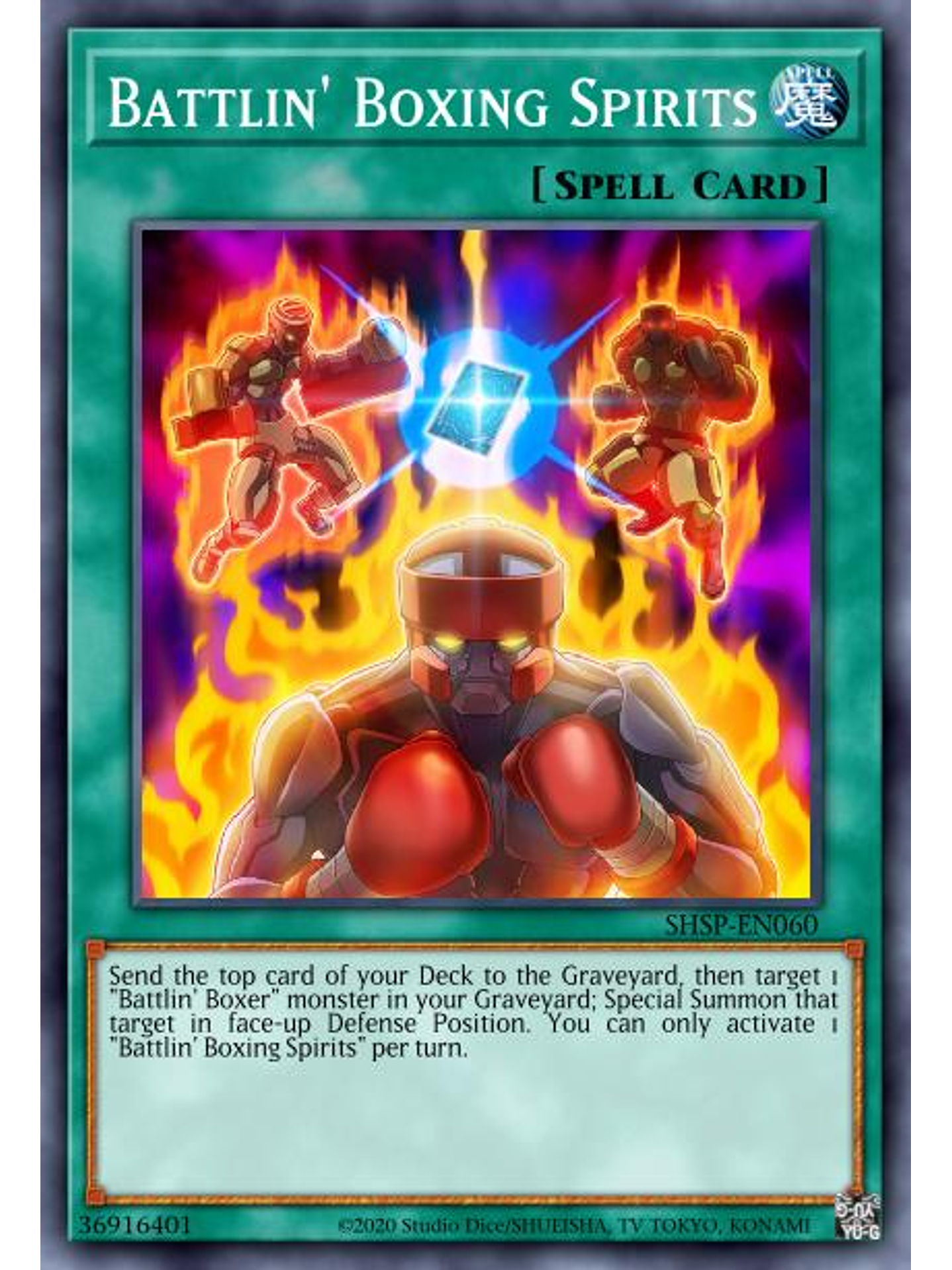 Battlin' Boxing Spirits - LD10-EN045 - Common 1st Edition 1