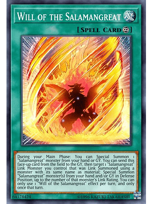 Will of the Salamangreat - LD10-EN049 - Common 1st Edition