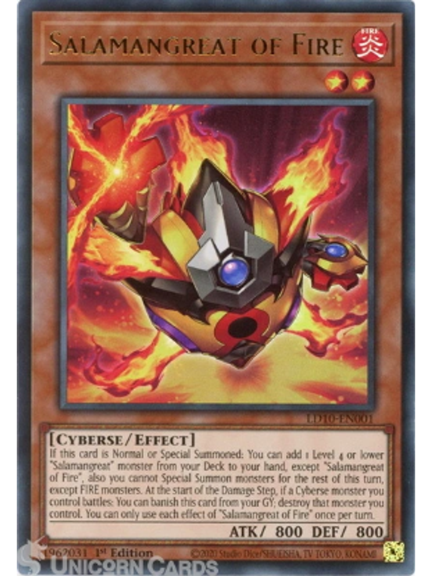 Salamangreat of Fire - LD10-EN001 - Ultra Rare 1st Edition 1