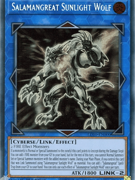 Salamangreat Sunlight Wolf - LD10-EN000 - Ghost Rare 1st Edition