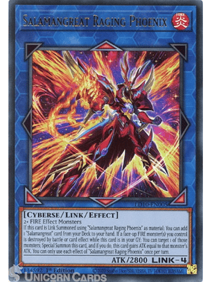 Salamangreat Raging Phoenix - LD10-EN005 - Ultra Rare 1st Edition