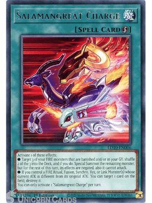 Salamangreat Charge - LD10-EN006 - Rare 1st Edition
