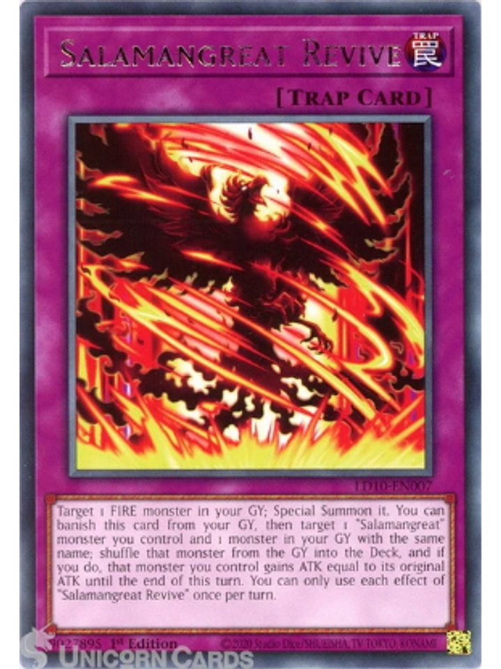 Salamangreat Revive - LD10-EN007 - Rare 1st Edition 1