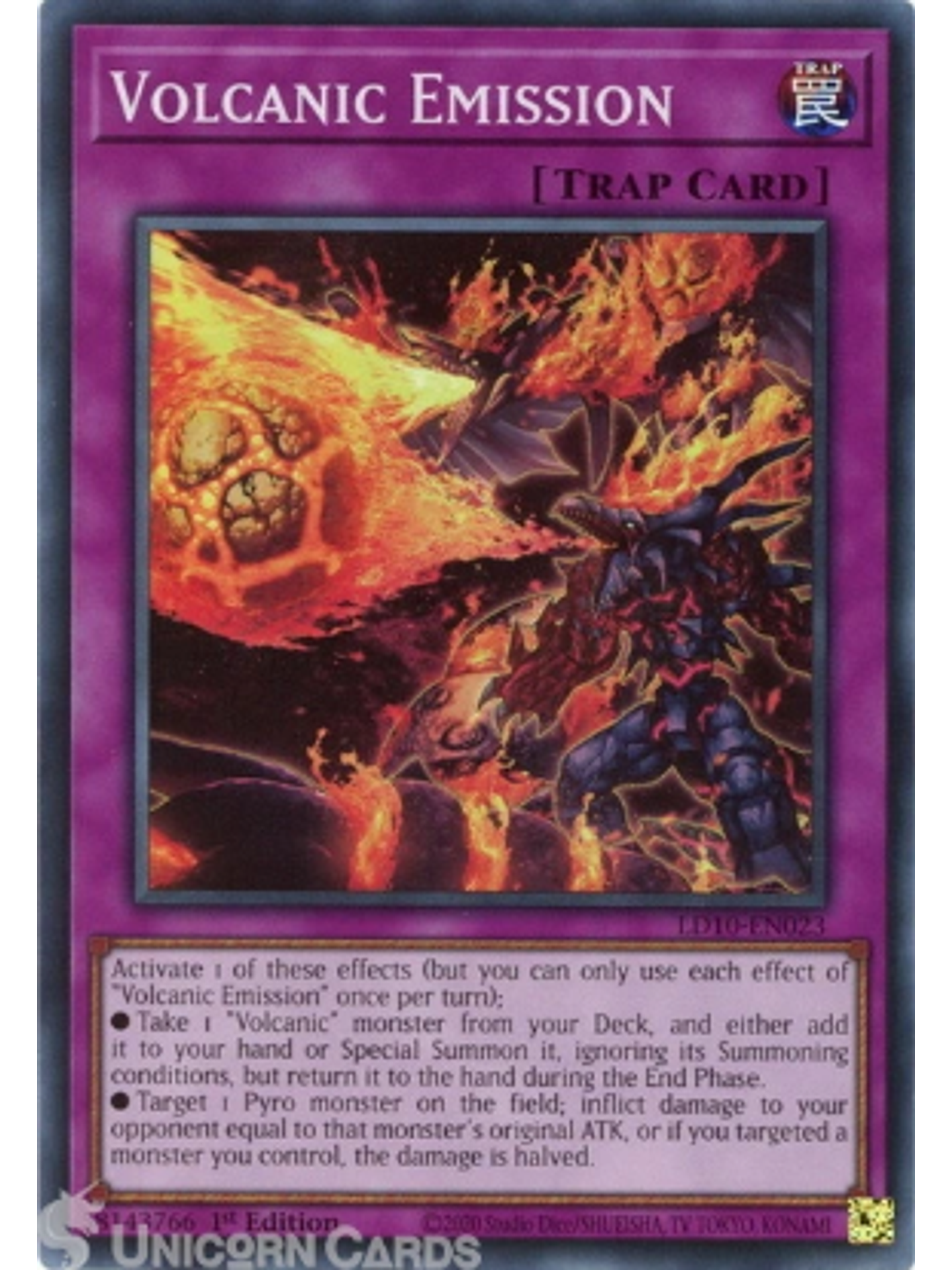 Volcanic Emission - LD10-EN023 - Super Rare 1st Edition 1