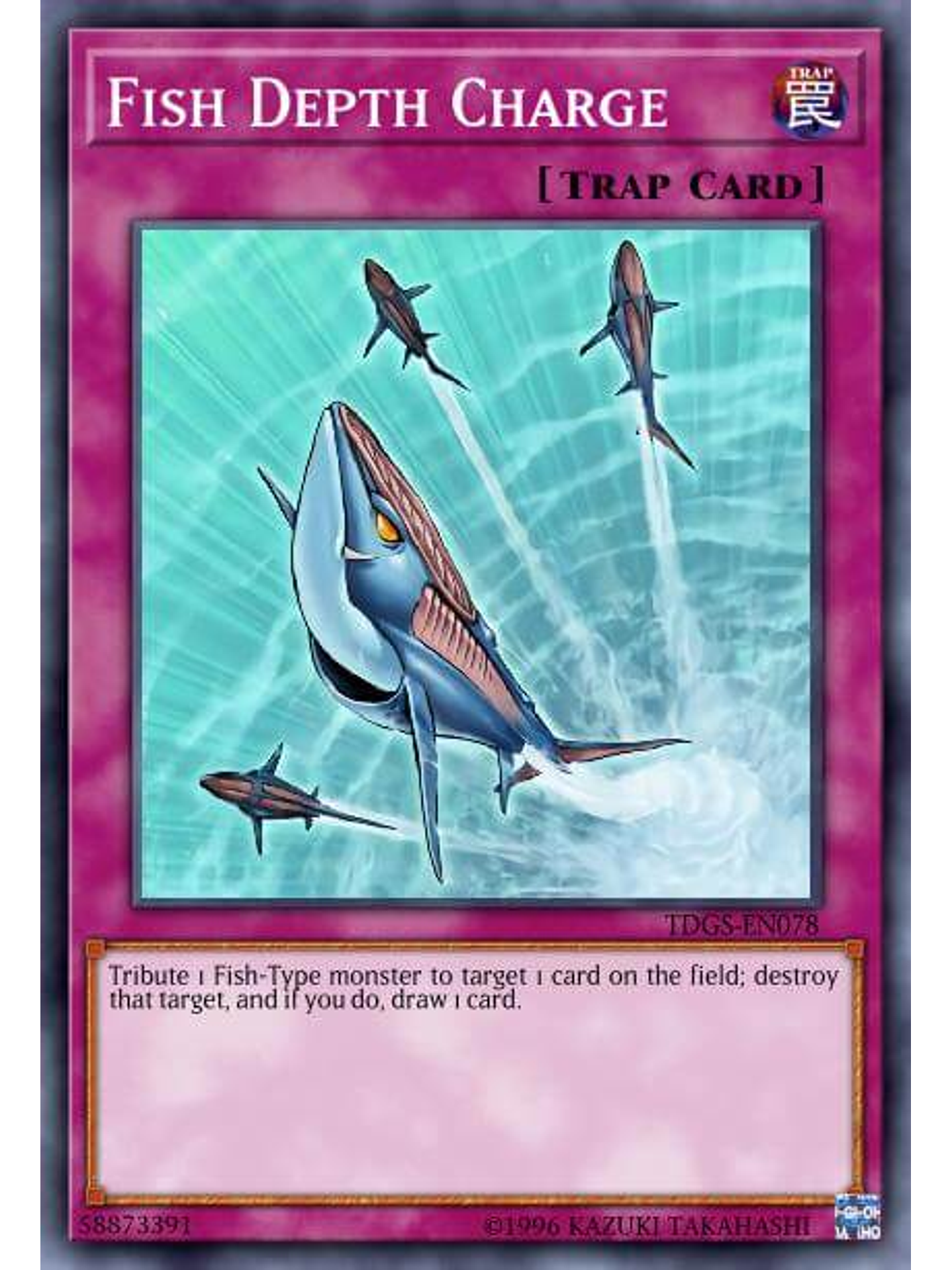 Fish Depth Charge - SBC1-ENC19 - Common 1st Edition 1