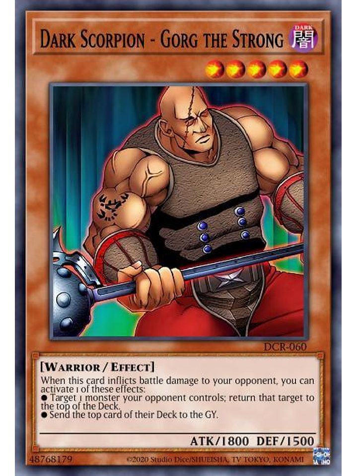 Dark Scorpion - Gorg the Strong - SBC1-ENI25 - Common 1st Edition 1