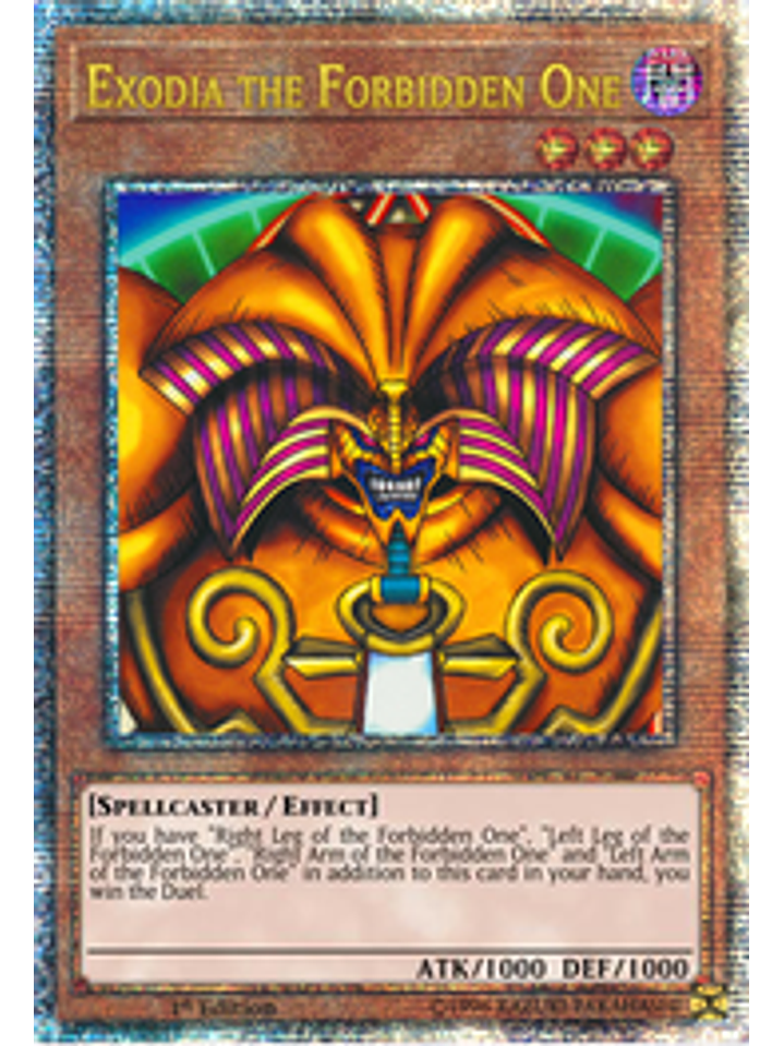 Exodia the Forbidden One - TN23-EN002 - Quarter Century Secret Rare 1st Edition 1