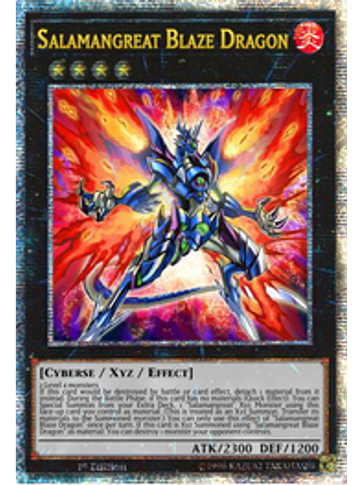 Salamangreat Blaze Dragon - TN23-EN007 - Quarter Century Secret Rare 1st Edition 1