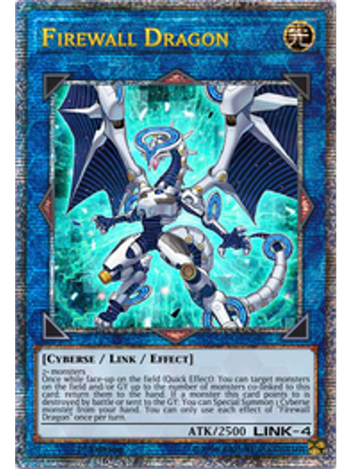 Firewall Dragon - TN23-EN008 - Quarter Century Secret Rare 1st Edition 1