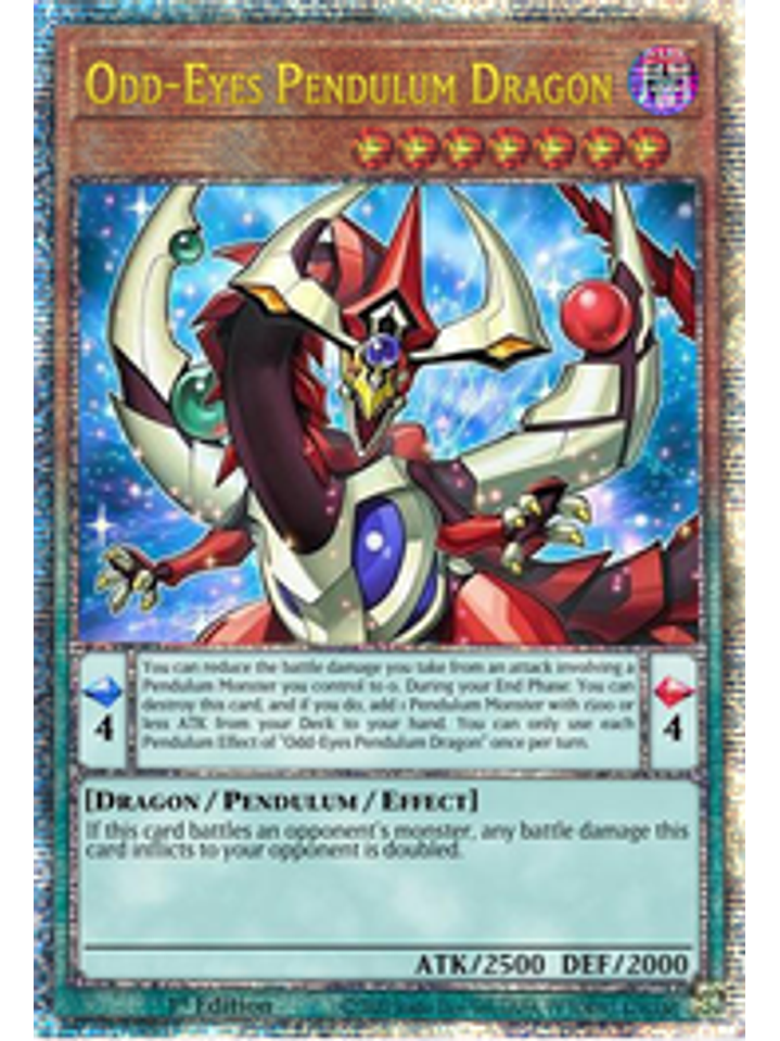 Odd-Eyes Pendulum Dragon - TN23-EN011 - Quarter Century Secret Rare 1st Edition 1