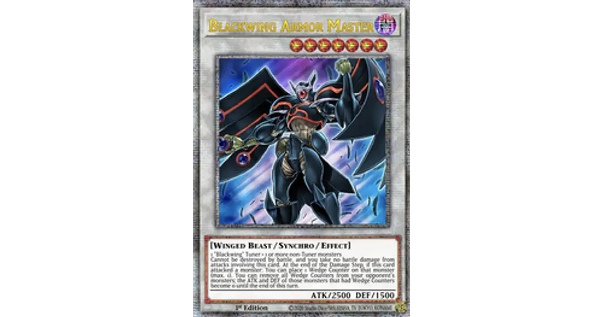 Yu-Gi-Oh! Blackwing Armor Master – Quarter Century Secret Rare Limited Edition Karte