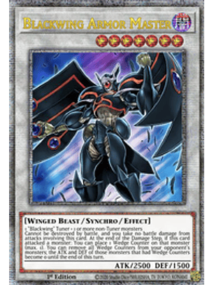 Blackwing Armor Master - TN23-EN015 - Quarter Century Secret Rare 1st Edition