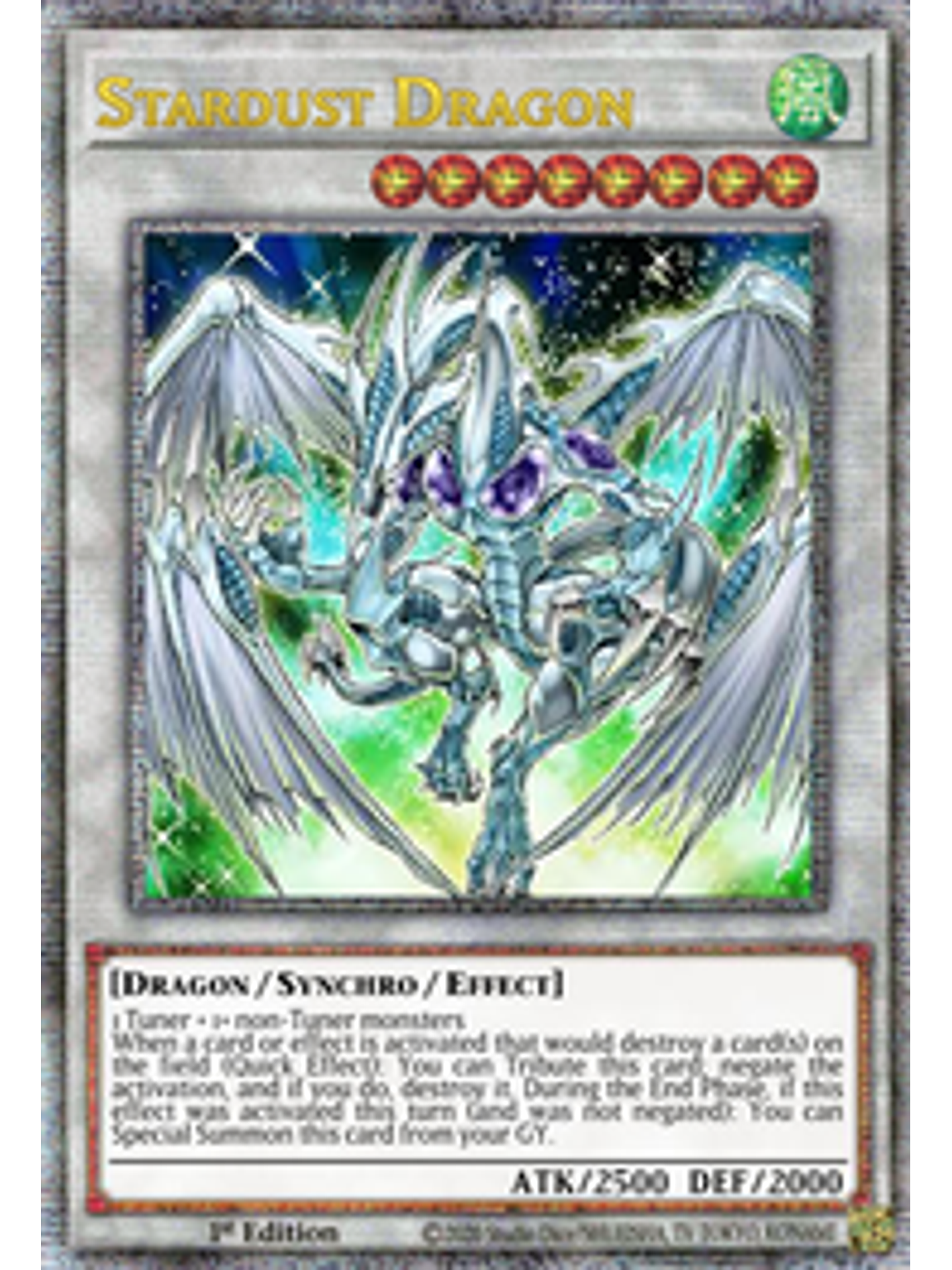 Stardust Dragon - TN23-EN016 - Quarter Century Secret Rare 1st Edition 1