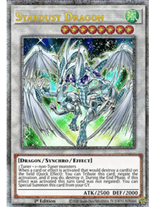 Stardust Dragon - TN23-EN016 - Quarter Century Secret Rare 1st Edition