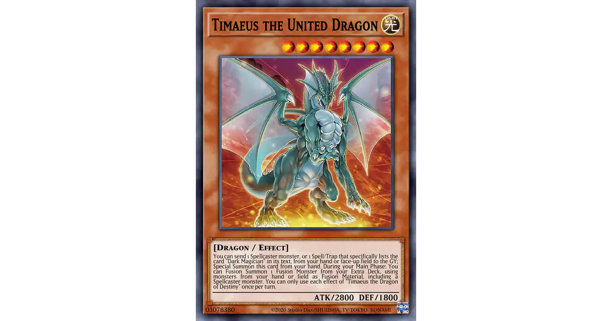 Trident Dragon Yugioh Yu-Gi-Oh! Timaeus The United Dragon  MP23-EN003  Prismatic Secret Rare 1st Ed NM Yu-Gi-Oh Card