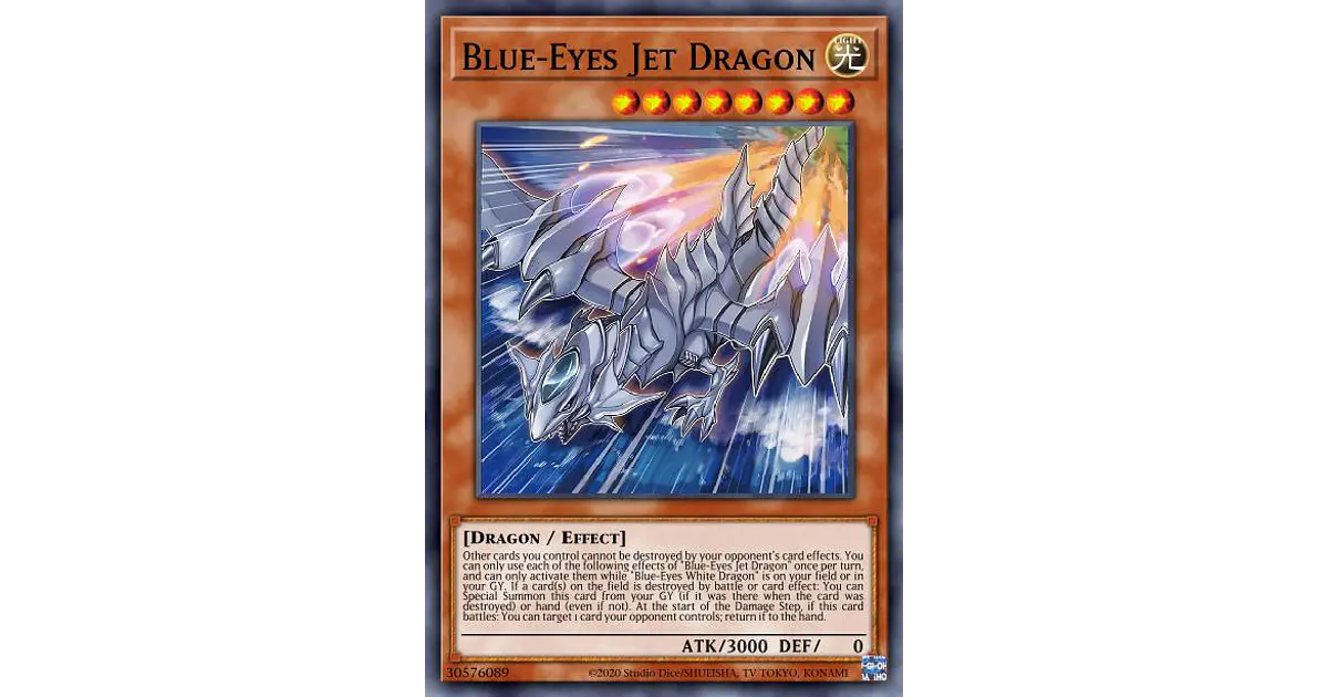 Yu-Gi-Oh! Blue-Eyes Jet Dragon - Raro Segreto Prismatico 1a Edizione MP23-EN004 - Carta Da Gioco NM/M