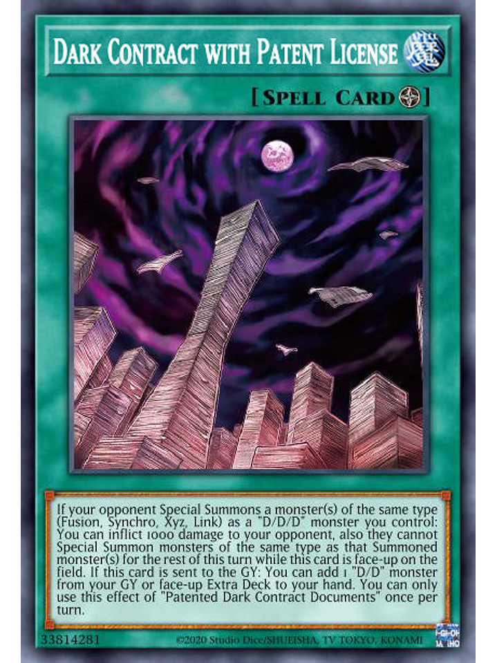 Dark Contract with Patent License - MP23-EN030 - Common 1st Edition 1