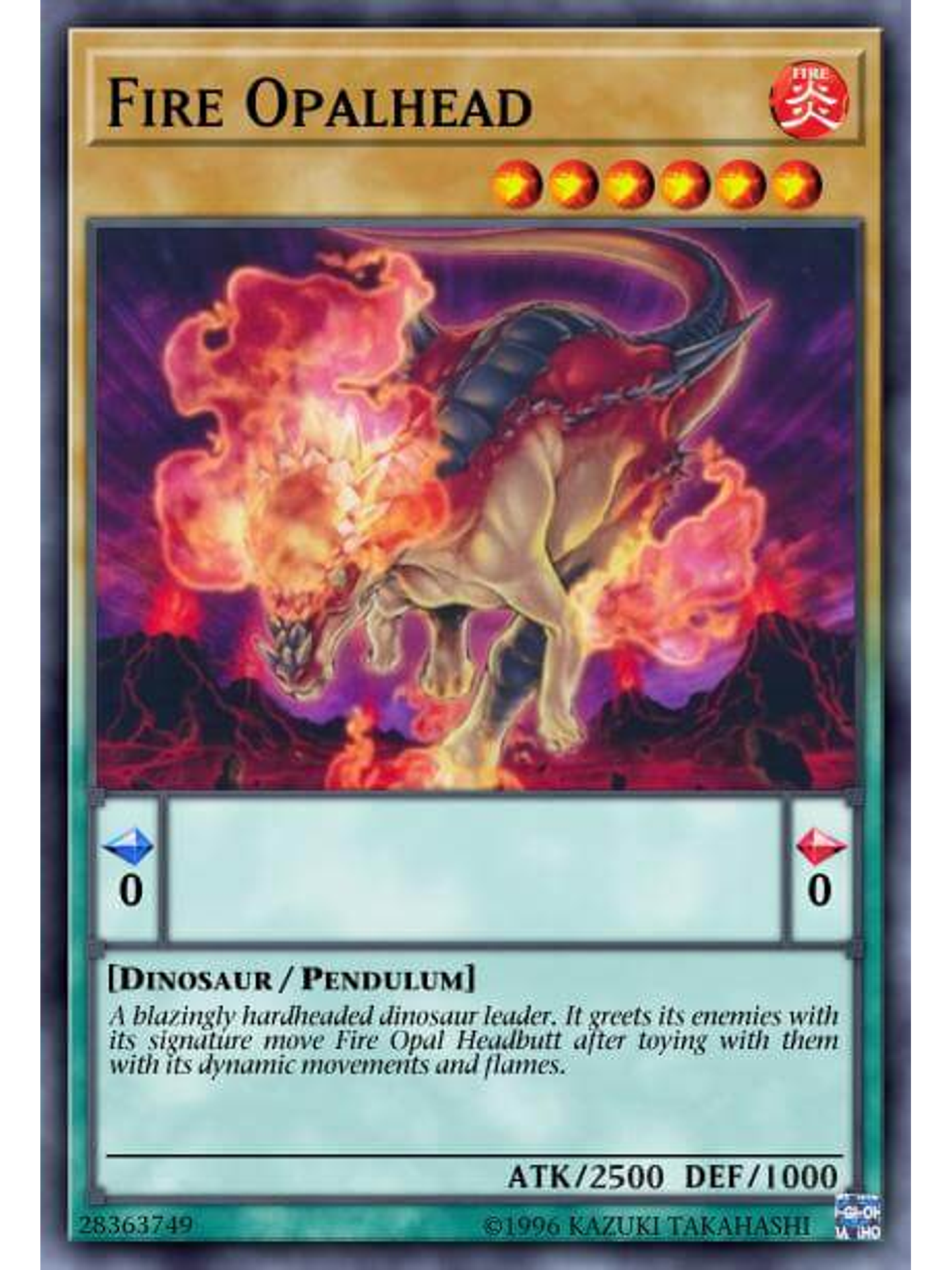 Fire Opal Head - MP23-EN050 - Super Rare 1st Edition 1