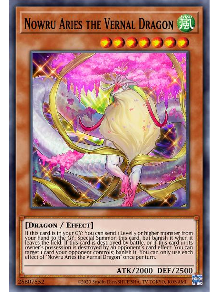 Nowru Aries the Vernal Dragon - MP23-EN054 - Super Rare 1st Edition 1