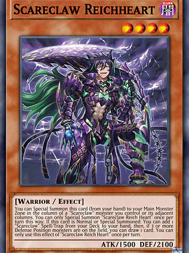 Scareclaw Reichheart – MP23-EN068 – Prismatic Secret Rare – 1st Ed – YuGiOh TCG 25th Tin