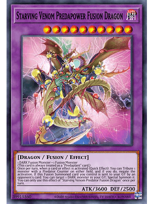 Starving Venom Predapower Fusion Dragon - MP23-EN081 - Prismatic Secret Rare 1st Edition