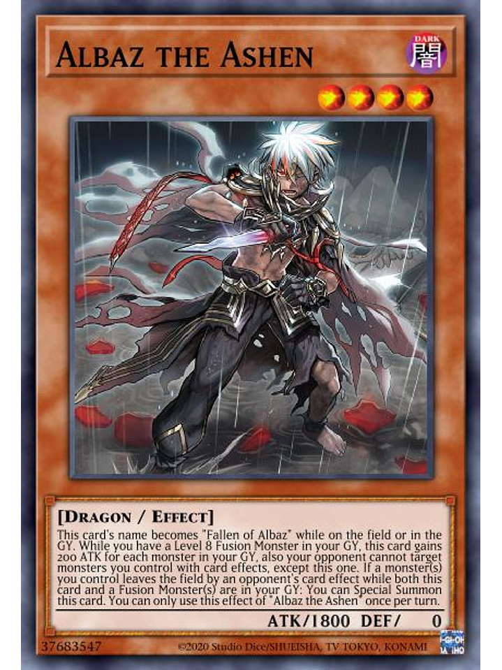 Albaz the Ashen - MP23-EN122 - Prismatic Secret Rare 1st Edition 1