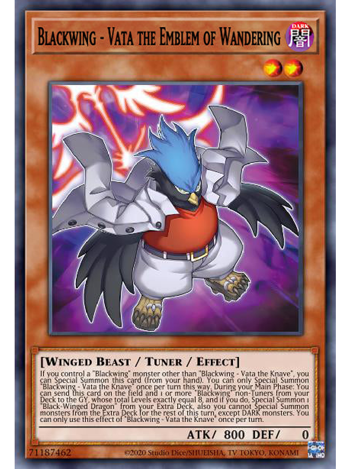 Blackwing - Vata the Emblem of Wandering - MP23-EN152 - Prismatic Secret Rare 1st Edition 1