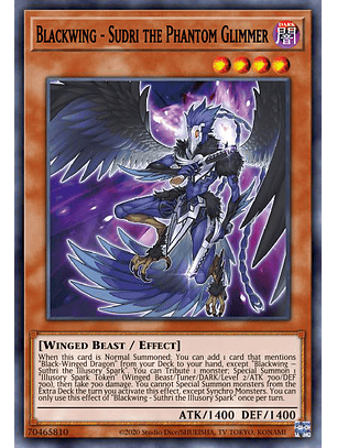 Blackwing - Sudri the Phantom Glimmer - MP23-EN155 - Prismatic Secret Rare 1st Edition