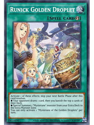 Runick Golden Droplet - MP23-EN247 - Ultra Rare 1st Edition