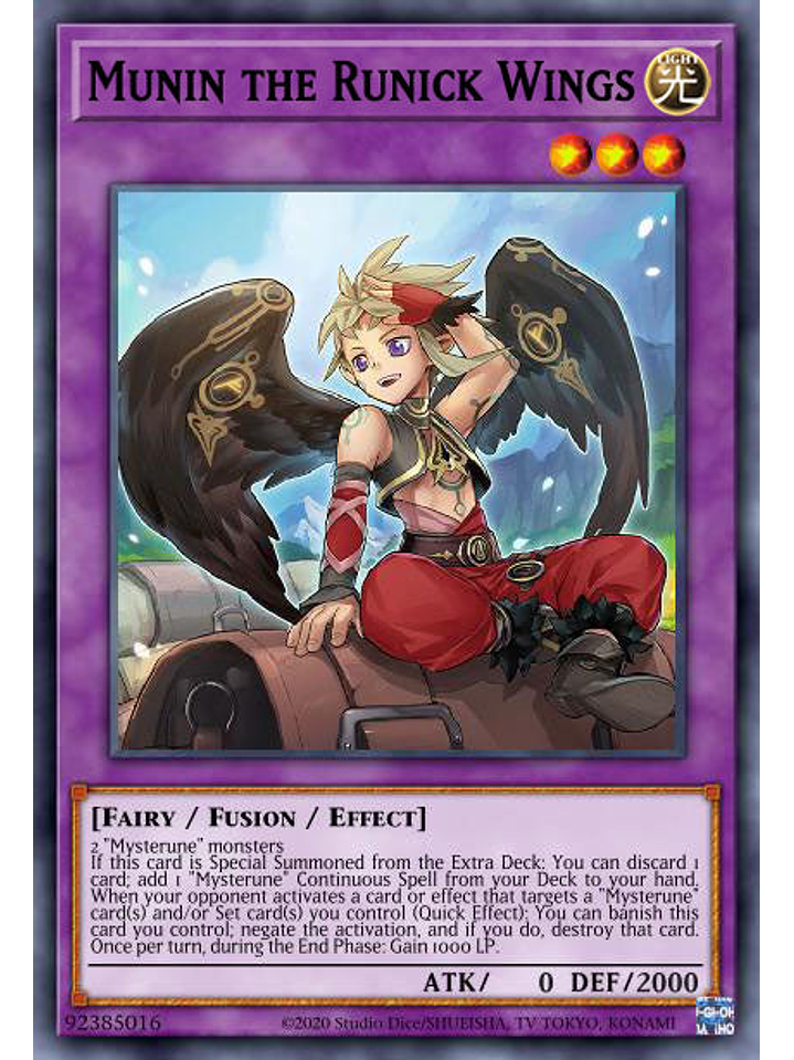 Munin the Runick Wings - MP23-EN250 - Rare 1st Edition 1