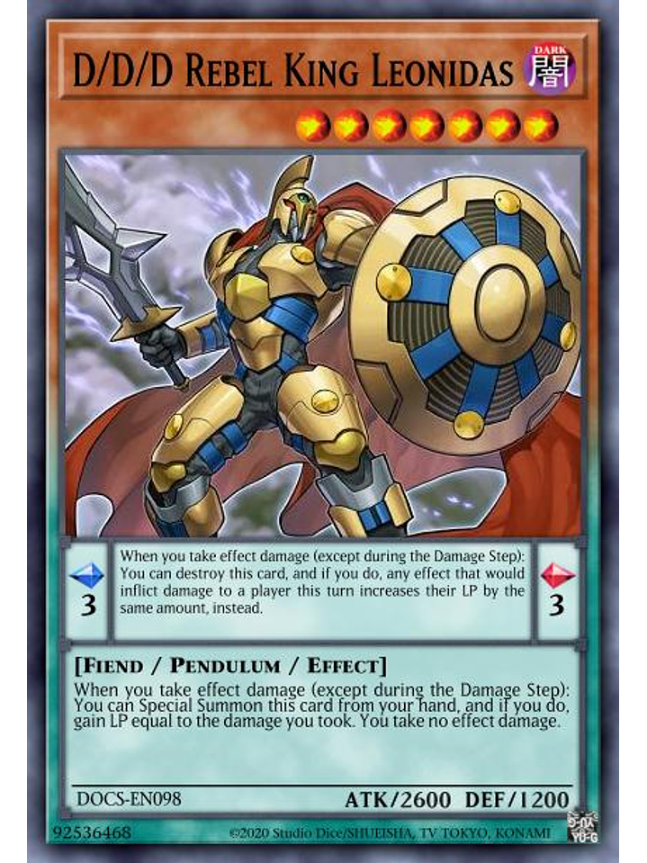 D/D/D Rebel King Leonidas - MP23-EN277 - Common 1st Edition 1