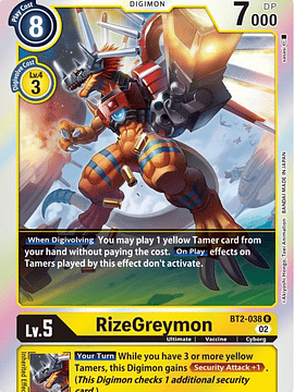 BT2-038 R RizeGreymon (RB1 Reprint)