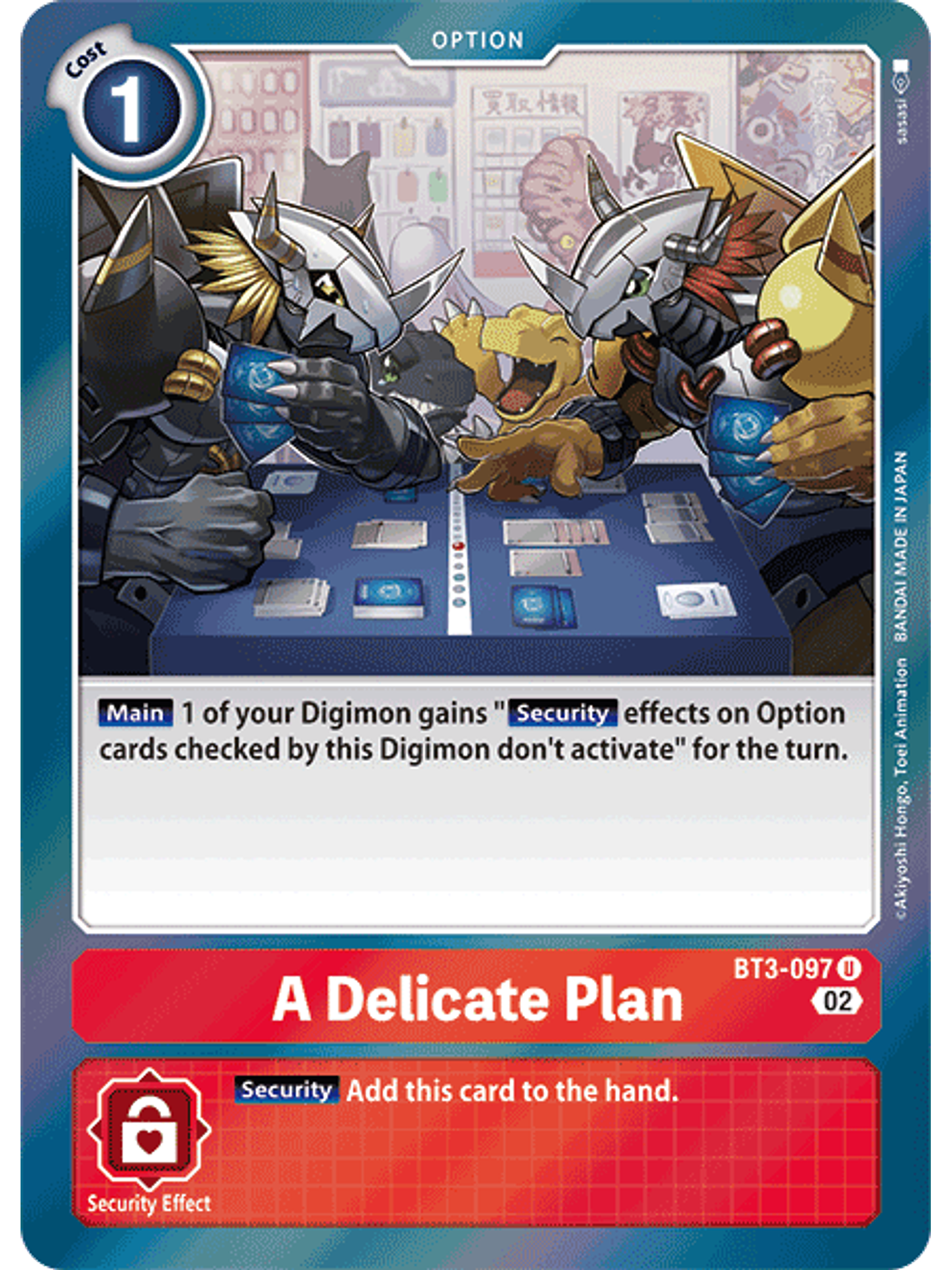 BT3-097 U A Delicate Plan (RB1 Reprint) 1